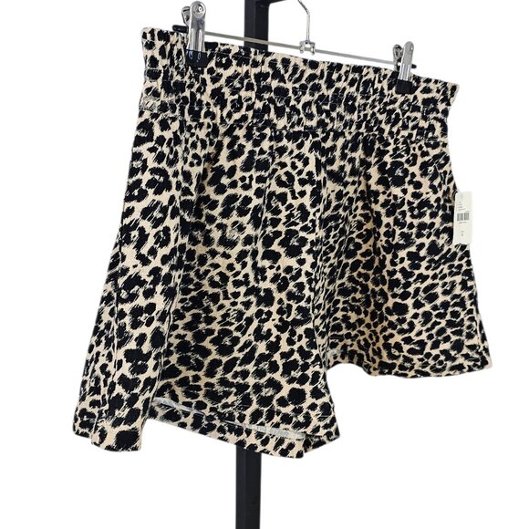 Anthropologie The Somerset Shorts, High Rise, Smocked, Linen Blend, Animal, M - Picture 2 of 9